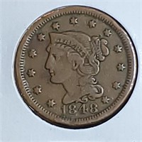 1848 Braided Hair Large Cent