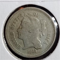 1868 Three Cent Nickel