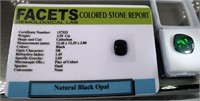Cerified 3.55 Cts Natural Black Fire Opal