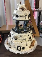 Day of the dead wedding cake