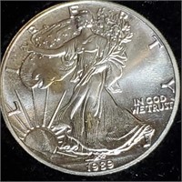 1989 Silver Eagle in Velvet Box