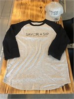 (17) Savor + Sip T-Shirts & a Hat