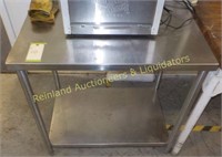 36" X 24" STAINLESS STEEL TABLE