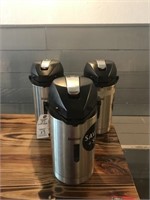 Three Bunn Insulated Coffee Dispensers