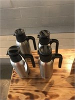 Four Thermos Insulated Coffee Carafes