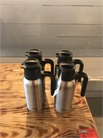 Four Thermos Insulated Coffee Carafes
