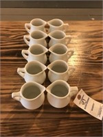 Ten Small Creamer Cups