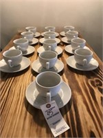 (13) Regular Size Coffee Cups & Saucers