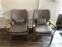 Two Upholstered Accent Chairs
