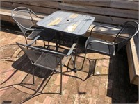 Metal Outdoor Table & 3 Chairs