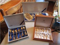 Gold Plated Forks, Spoons & Serving Set