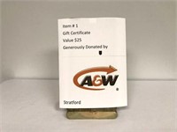 $25 Gift Certificate for A&W