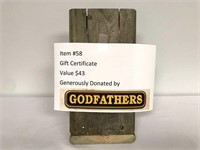 Godfathers Gift Certificate