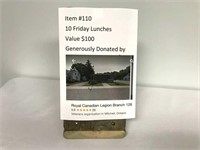 10 Friday Lunches from Mitchell Legion