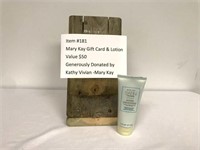 Mary Kay Gift Card and Lotion