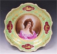 ROYAL VIENNA PAINTED PORCELAIN PLATE