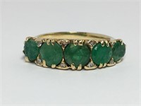 LADYS 14KT (UNSTAMPED) EMERALD RING