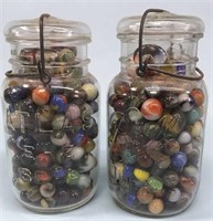 2 Quart Jars Of Marbles