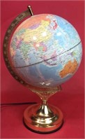 16" Lighted World Globe