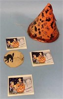 Early Halloween Invitations, Party Hat & Postcard