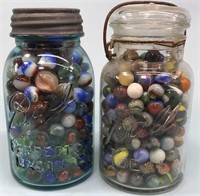 2 Quart Jars Of Marbles