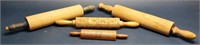 4 Wood Rolling Pins