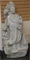 CHINESE CARVED JADE QUAN YIN FIGURE