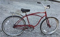 Vintage Red Schwinn Cruiser Metal Mens Bike