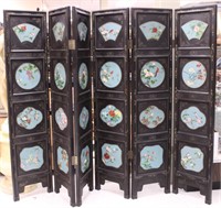 CHINESE VINTAGE CLOISONNE SIX PANEL SCREEN