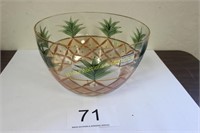 Handpainted Pineapple Bowl - Punch/Chips