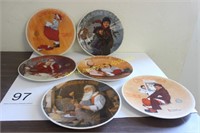 Norman Rockwell Plates - Grp of (6) - Christmas