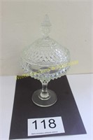 Vintage Indiana Glass Covered Compote / Candy Dish