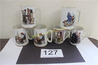 Norman Rockwell Cups - Group of (6)
