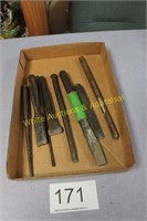 Group of (8) Steel Chisels / Star Punches