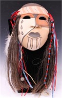 NATIVE AMERICAN PAINTED MASK SCULPTURE
