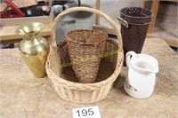 Group of Baskets & Flower Pots