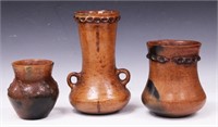NATIVE AMERICAN WATER POTS, LOT OF (3)