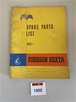 Fordson Dexta 1957/- Spare Parts List