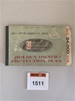 GMH Holden Owners Protection Plan Booklet