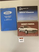 Ford Giles Bros. Motors Temora Owners Glovebox