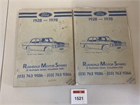 2 x Ford 1928-1978 Rushdale Motor Spares