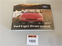 Ford Capri. Owners Glovebox Manual