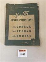 1956/- Ford Motor Company Spare Parts List