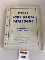 1952 -53 Ford Body Parts Catalogue