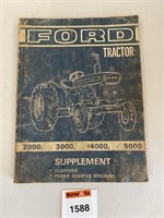 Ford Tractor 2000, 3000, 4000, 5000, Supplement.