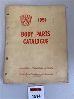 1951 Ford Body Parts Catalogue. Passenger,