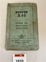 Austin A40 Running And Maintenance