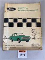 1967- Ford Cortina Parts Catalogue. Moderate wear
