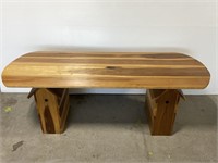 Handmade cedar wood bird house coffee table