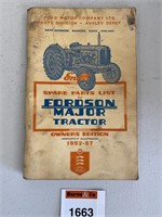 1952-57 Ford Spare Parts List For Fordson Major